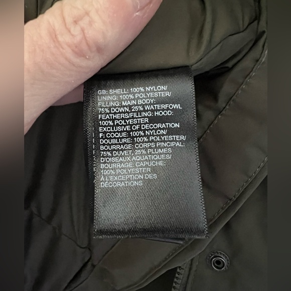 New THE NORTH FACE Pilson Waterproof Down Parka Hooded New Taupe Green Size Med - Picture 6 of 7